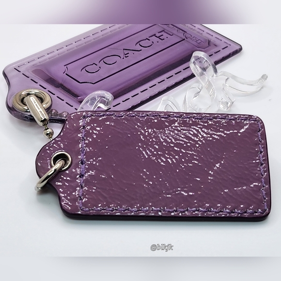 Coach Poppy Three Hangtag/Charm Set *Purple/Silver* EUC - Picture 10 of 13